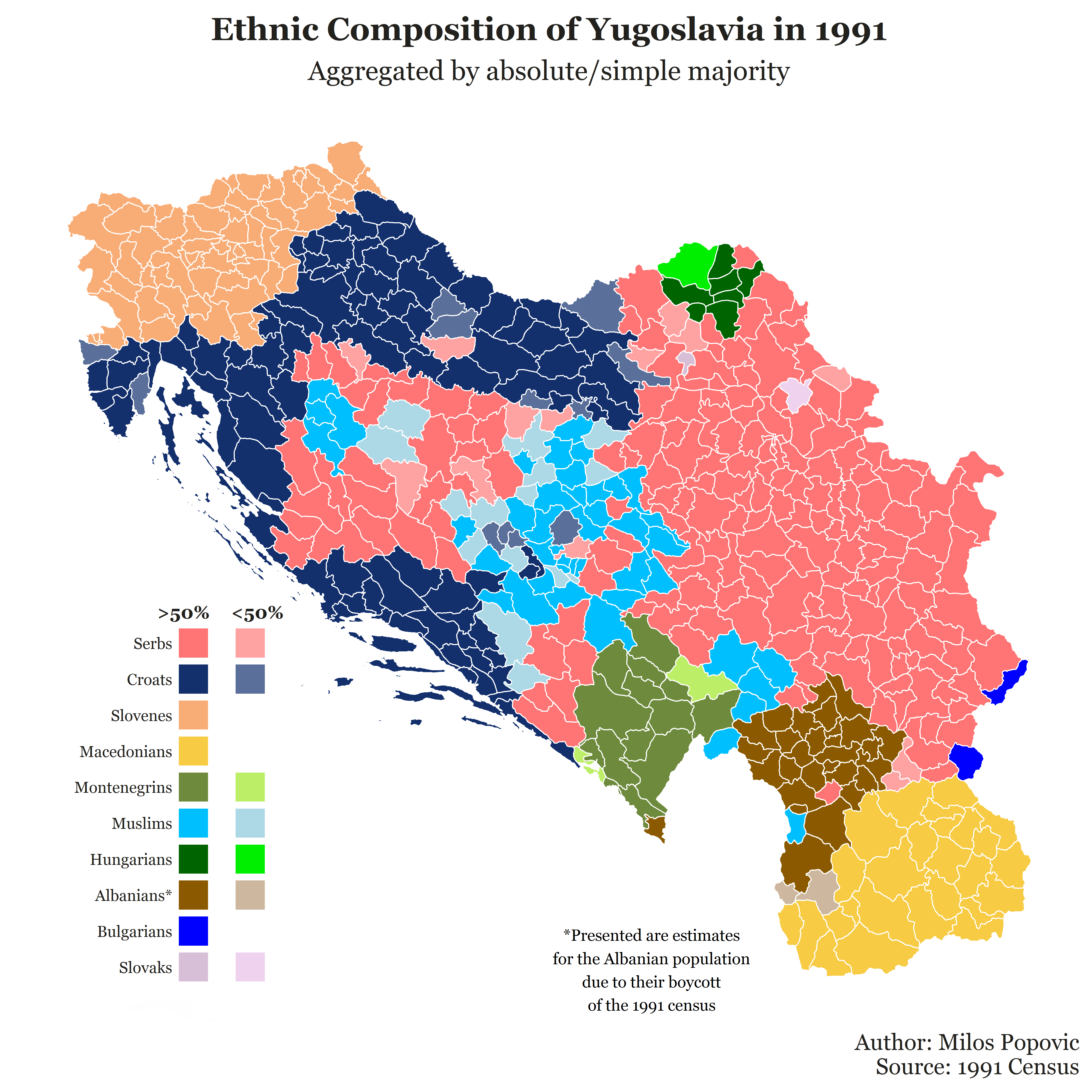 Этническая карта югославии
