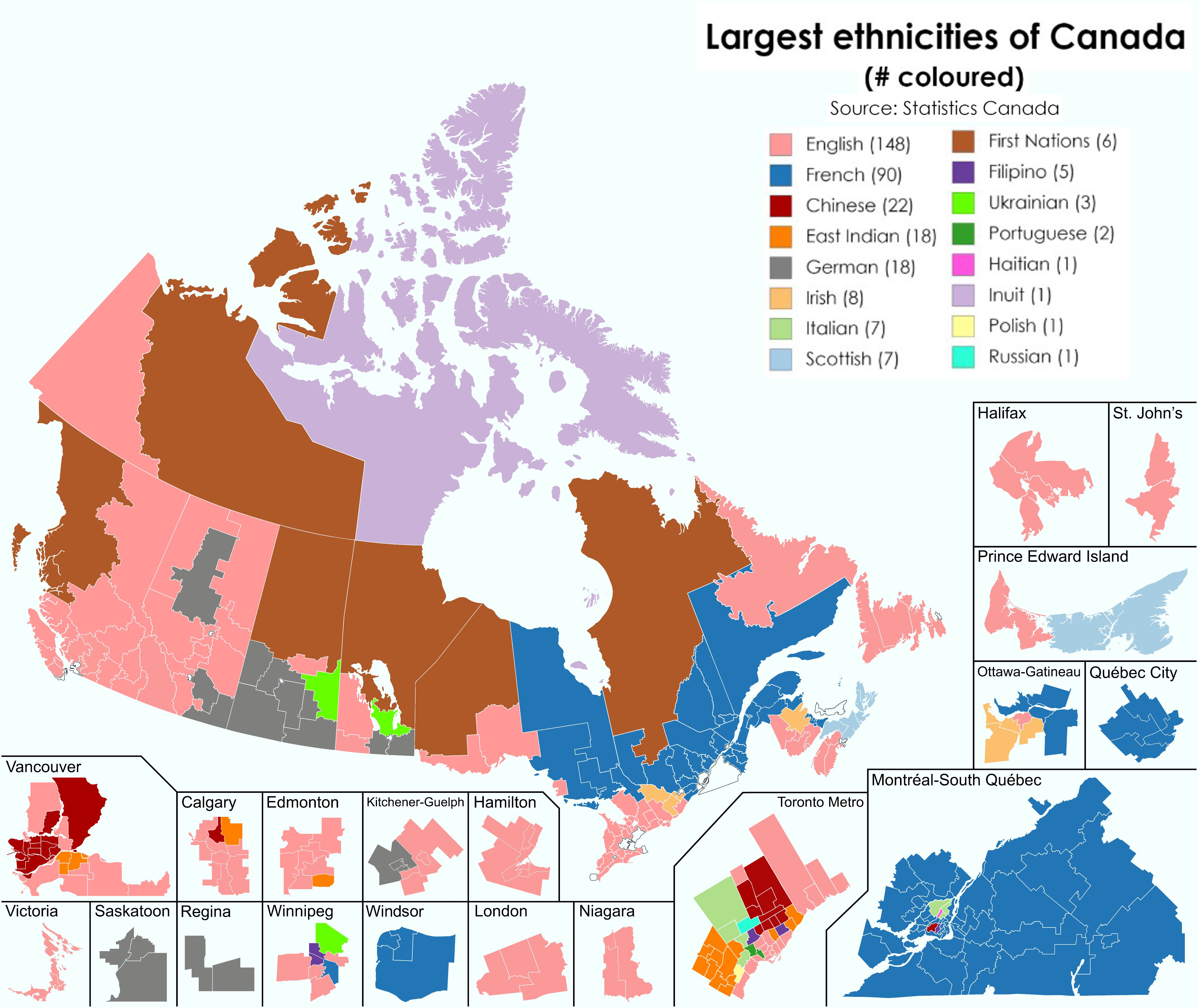 Part canada. Ethnic Map of Canada. Canada Ethnic Groups. Карта народов Канады. Этнические провинции Канады.