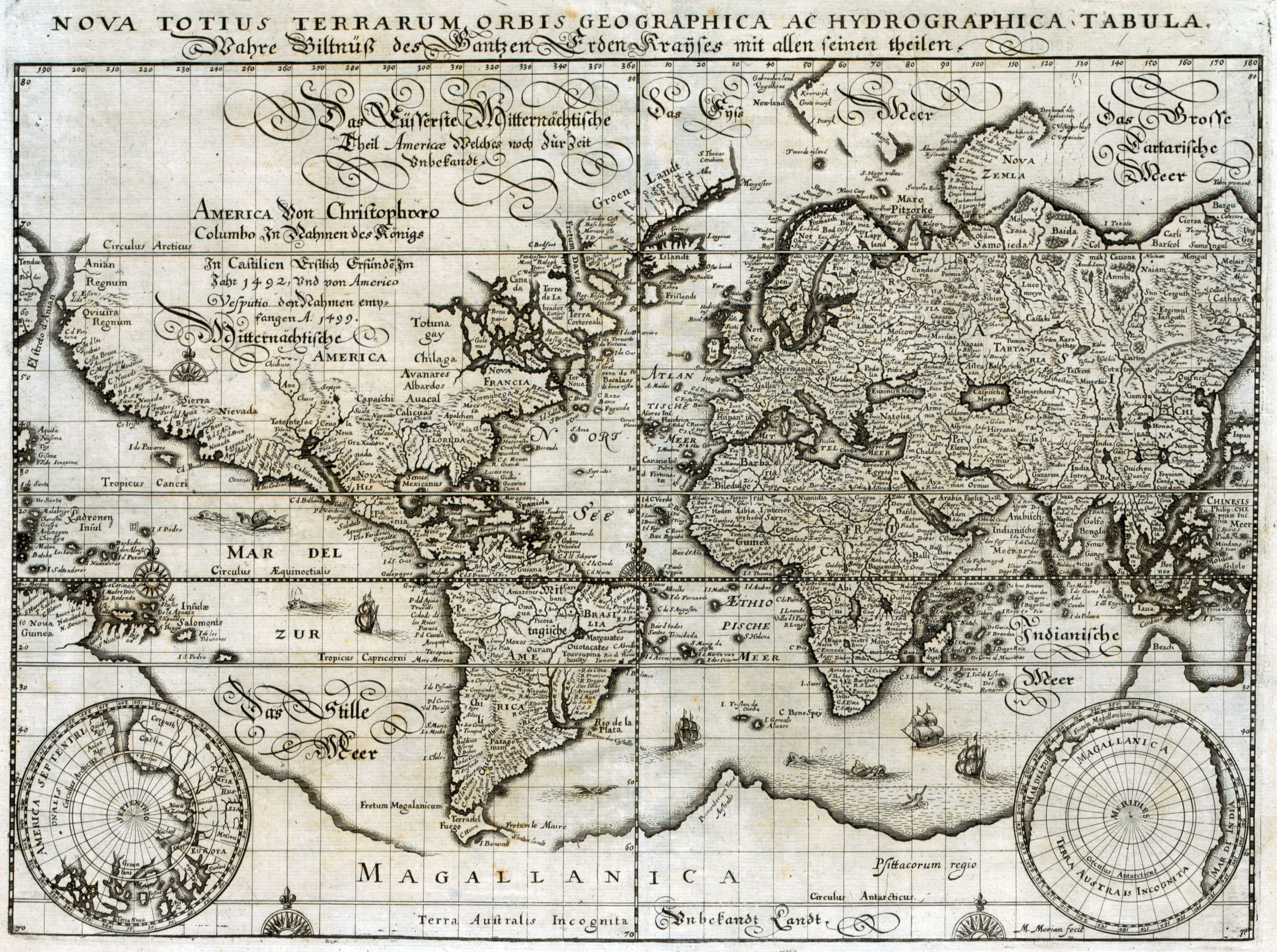 Карта 1600 Года Мира