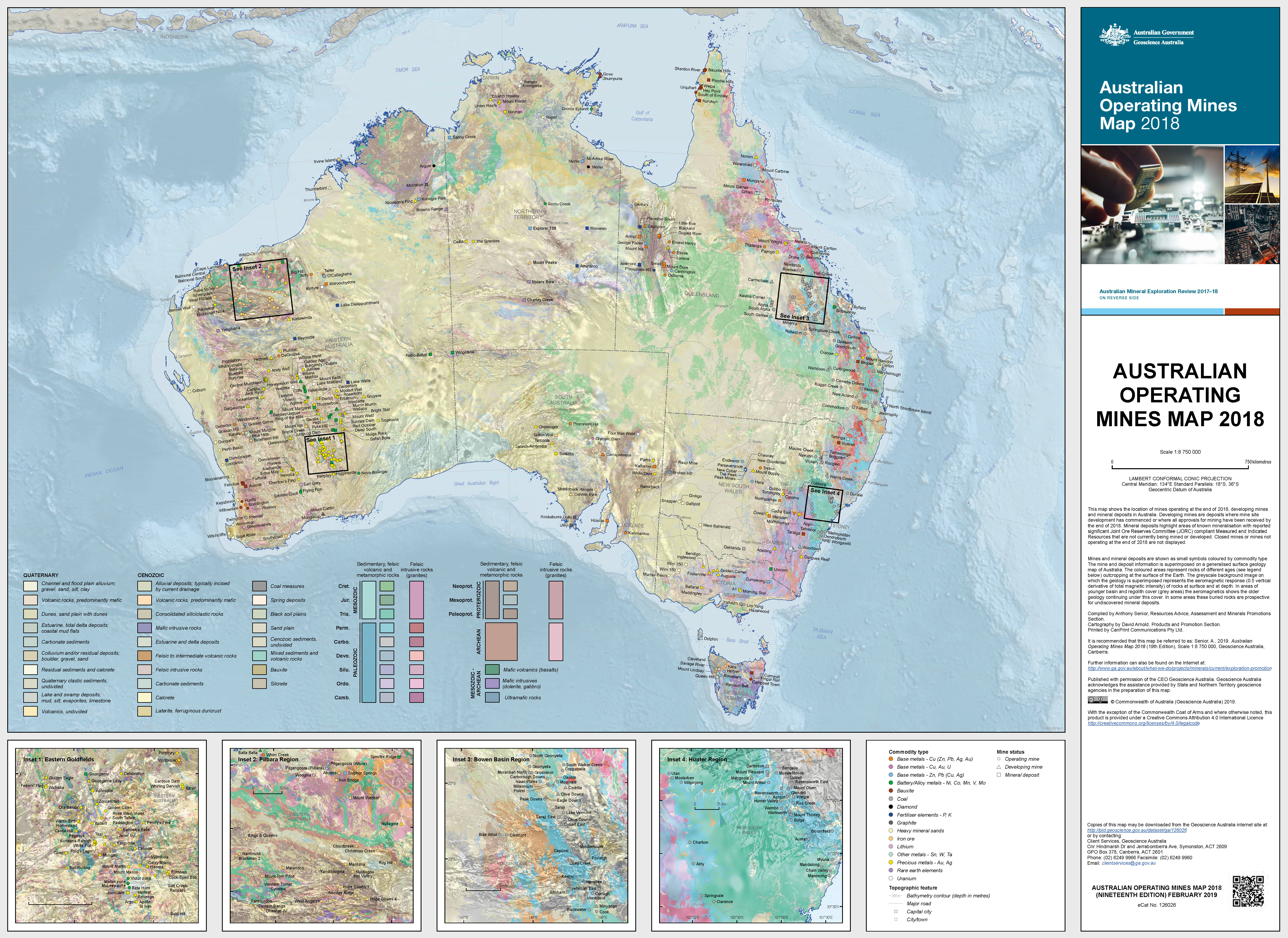 Mining map. Australia Mineral resources Map. Gold mines, Australia Map. Geological structure of Australia.